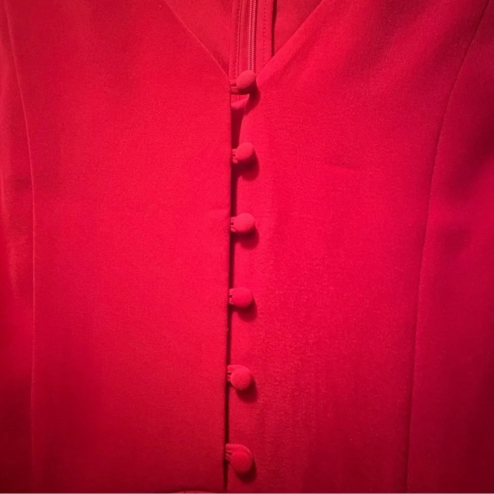 Ann Taylor Red Long Sleeve A-Line Dress NWT